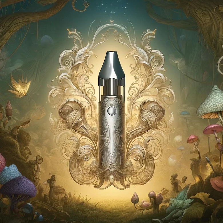 illustrate a vape pod system in a whimsical fairy